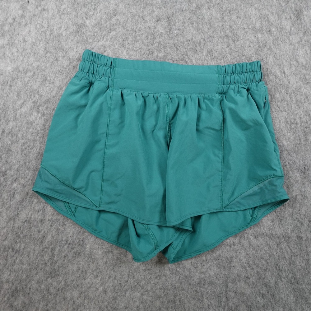 Lululemon Short Womens 6 Tall Teal Hotty Hot Athletic Mesh Trim
